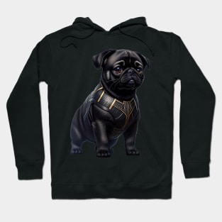 Adorable Pug in Intricate Royal Armor - Powerful and Cute Hoodie